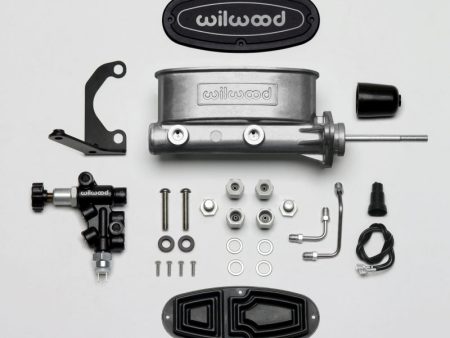 Wilwood HV Tandem M C Kit w L H Bracket & Prop Valve - 7 8in Bore-W Pushrod Online now