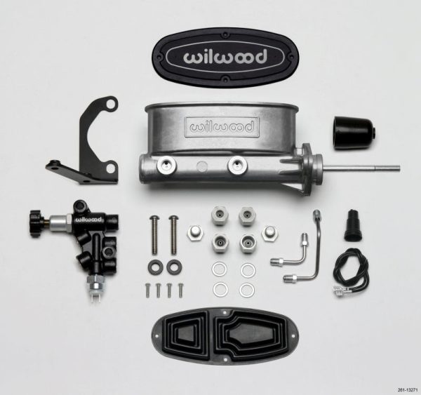 Wilwood HV Tandem M C Kit w L H Bracket & Prop Valve - 7 8in Bore-W Pushrod Online now