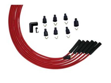 Moroso 6 Cyl 90 Deg Boot Non-HEI Ultra Spark Plug Wire Set - Red Fashion